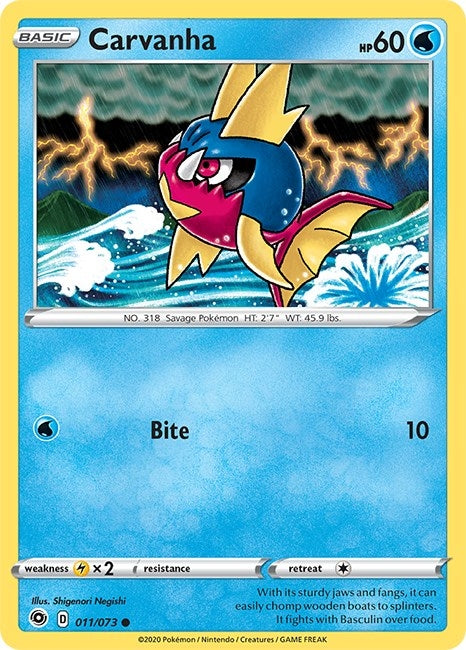 Image for Carvanha (11/73) [Champion's Path] - Pokemon