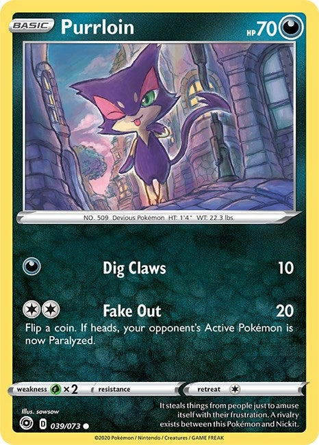 Image for Purrloin (39/73) [Champion's Path] - Pokemon
