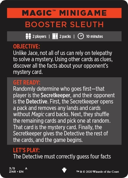 Image for Magic Minigame: Booster Sleuth (3) [Zendikar Rising] - Magic: The Gathering