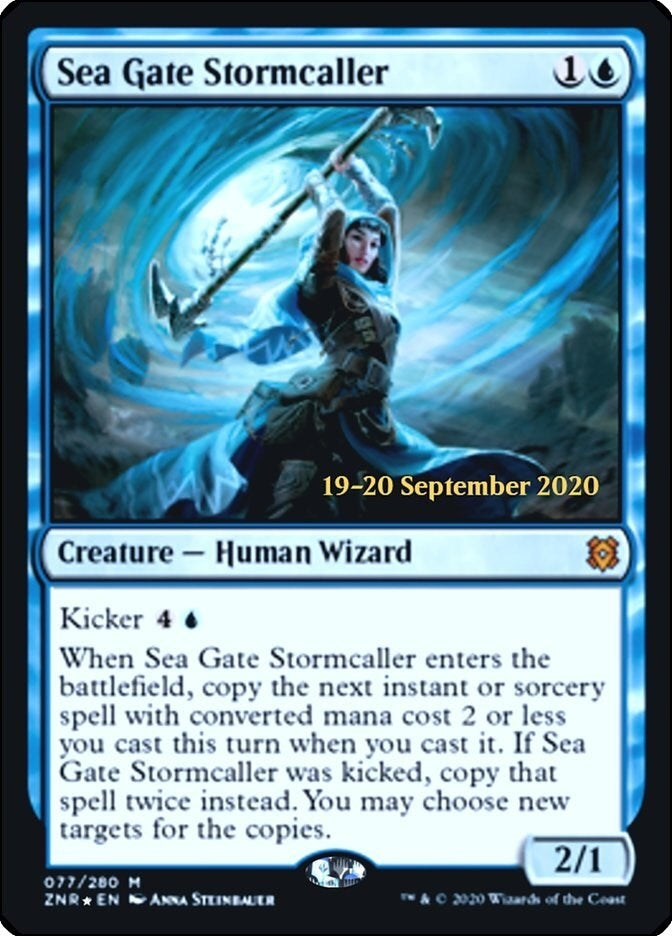Image for Sea Gate Stormcaller (77) [Prerelease Cards] - Magic: The Gathering