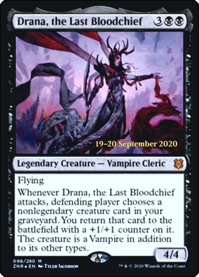 Image for Drana, the Last Bloodchief (98) [Prerelease Cards] - Magic: The Gathering