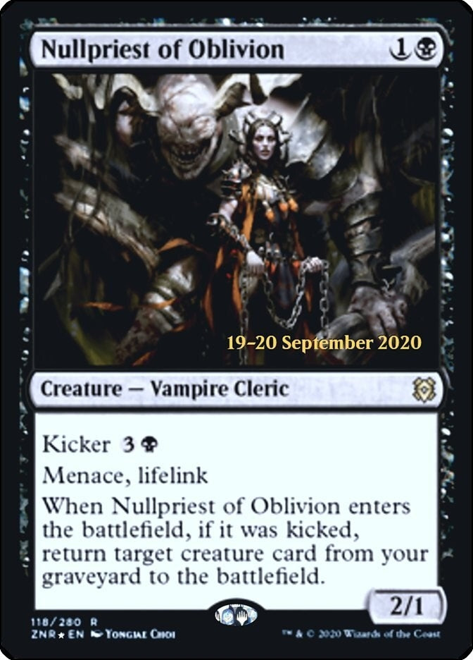 Image for Nullpriest of Oblivion (118) [Prerelease Cards] - Magic: The Gathering