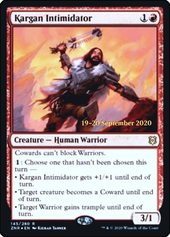 Image for Kargan Intimidator (145) [Prerelease Cards] - Magic: The Gathering