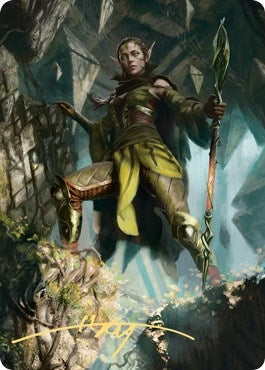 Image for Nissa of Shadowed Boughs Art Card (5/81) (Gold-Stamped Signature) (5) [Zendikar Rising] - Magic: The Gathering