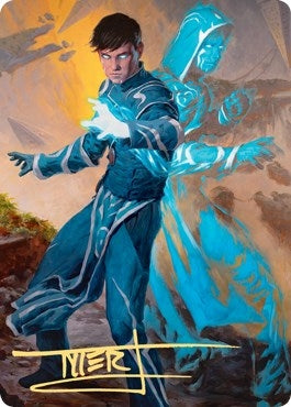 Image for Jace, Mirror Mage Art Card (1/81) (Gold-Stamped Signature) (1) [Zendikar Rising] - Magic: The Gathering