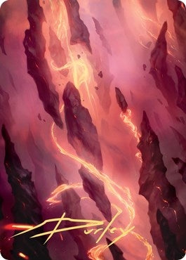 Image for Mountain Art Card (16/81) (Gold-Stamped Signature) (16) [Zendikar Rising] - Magic: The Gathering