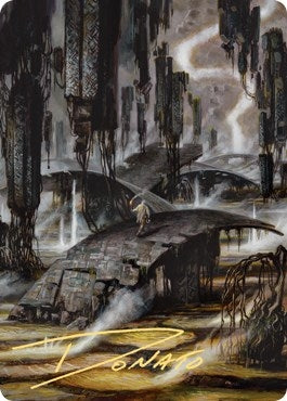 Image for Grimclimb Pathway Art Card (Gold-Stamped Signature) (24) [Zendikar Rising] - Magic: The Gathering