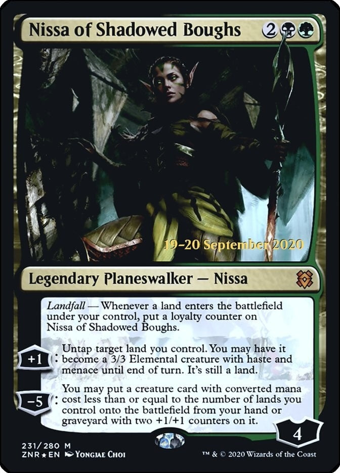 Image for Nissa of Shadowed Boughs (231) [Prerelease Cards] - Magic: The Gathering