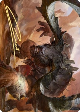 Image for Moraug, Fury of Akoum Art Card (Gold-Stamped Signature) (66) [Zendikar Rising] - Magic: The Gathering