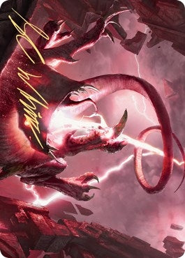 Image for Thundering Rebuke Art Card (Gold-Stamped Signature) (68) [Zendikar Rising] - Magic: The Gathering