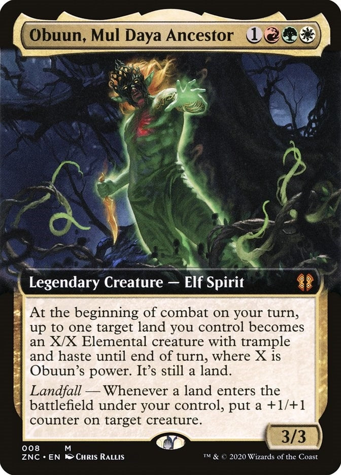 Image for Obuun, Mul Daya Ancestor (Extended Art) (8) [Zendikar Rising] - Magic: The Gathering