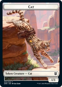 Image for Cat // Construct Double-Sided Token (2 // 10) [Zendikar Rising] - Magic: The Gathering