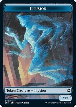 Image for Illusion // Plant Double-Sided Token (6 // 8) [Zendikar Rising] - Magic: The Gathering