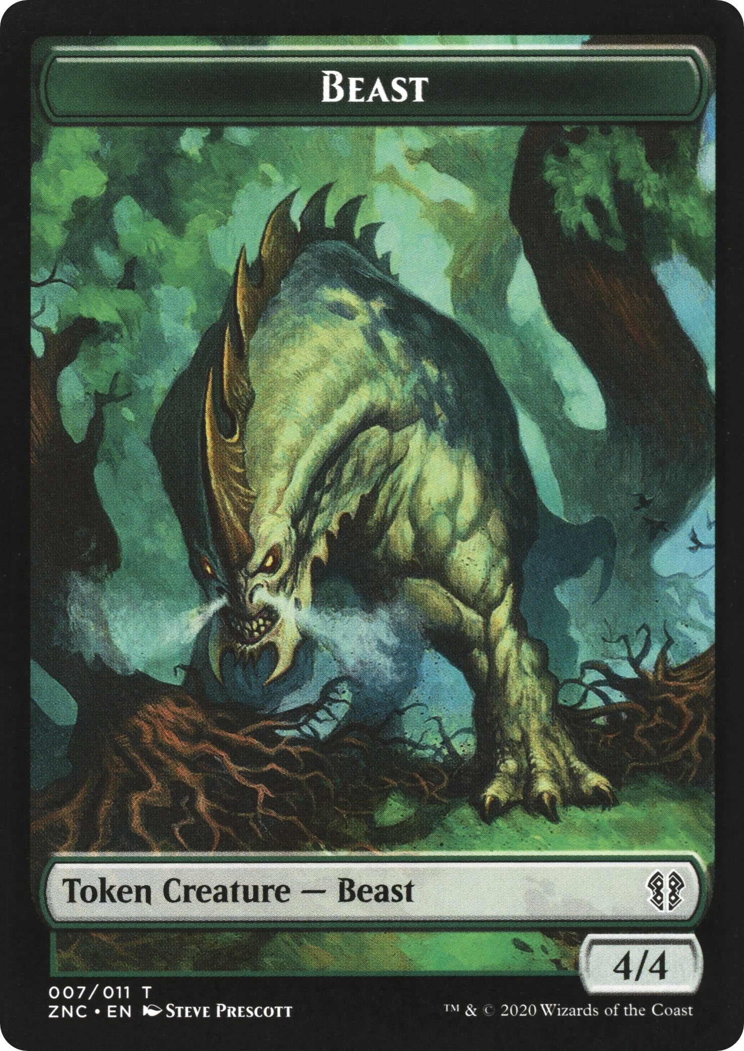 Image for Beast // Saproling Double-Sided Token (7 // 9) [Zendikar Rising] - Magic: The Gathering