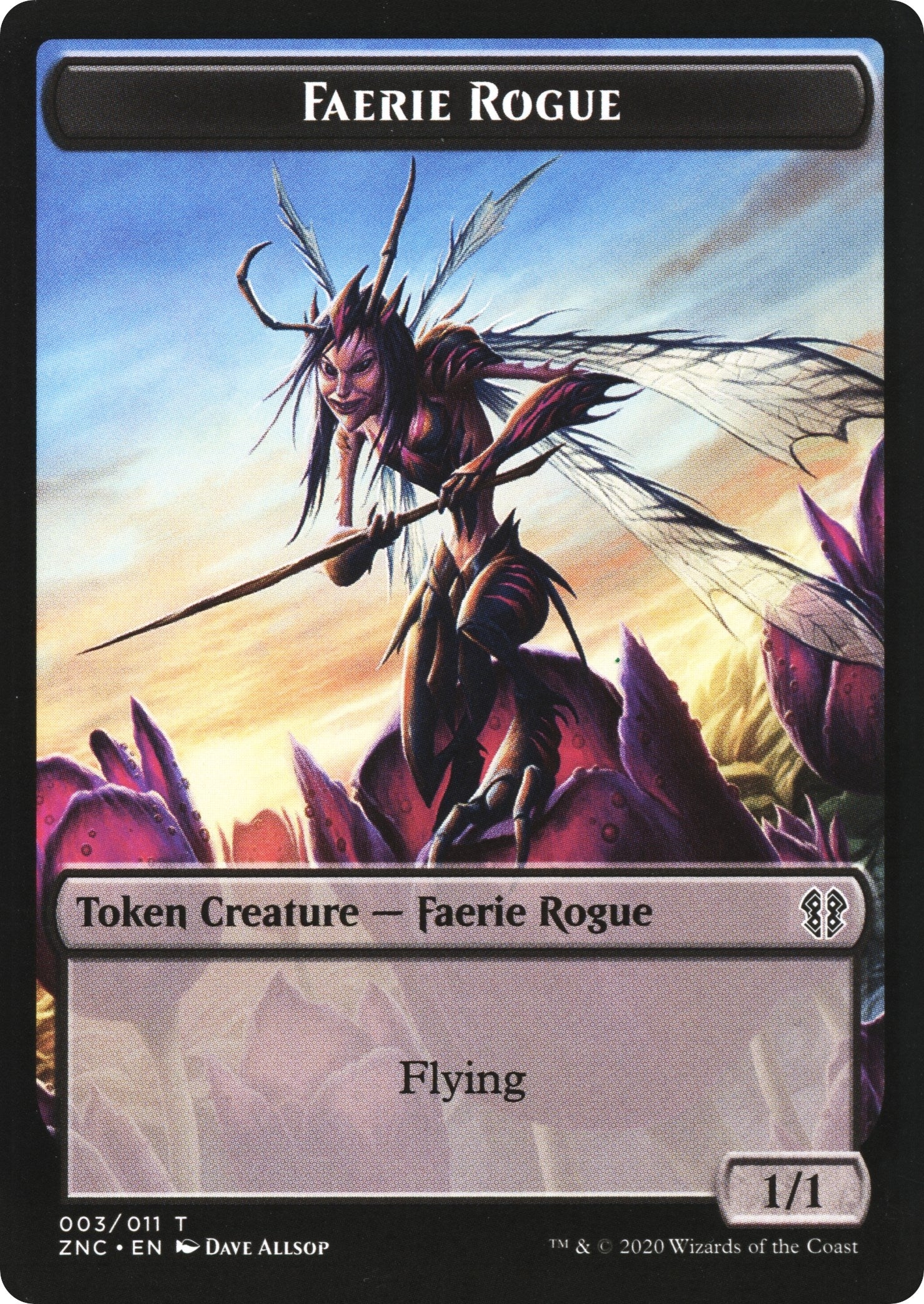 Faerie Rogue // Rat Double-Sided Token (3 // 6) [Commander: Zendikar Rising Tokens]