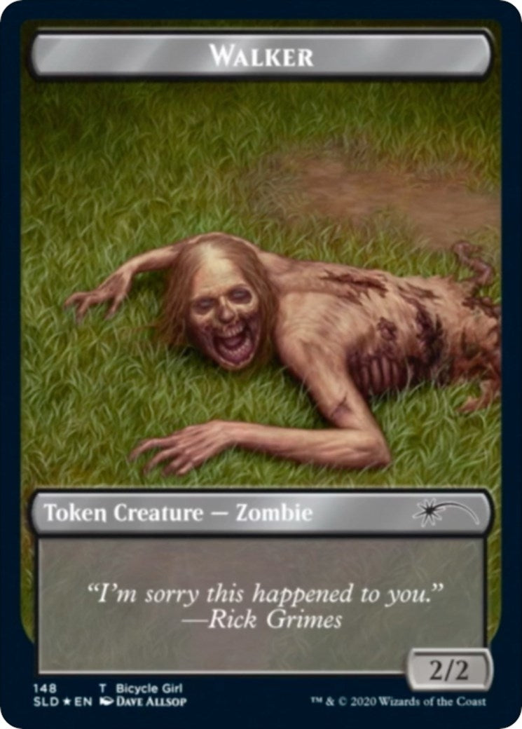 Image for Walker (Bicycle Girl // Well Walker) Double-sided Token (148) [Secret Lair Drop Series] - Magic: The Gathering