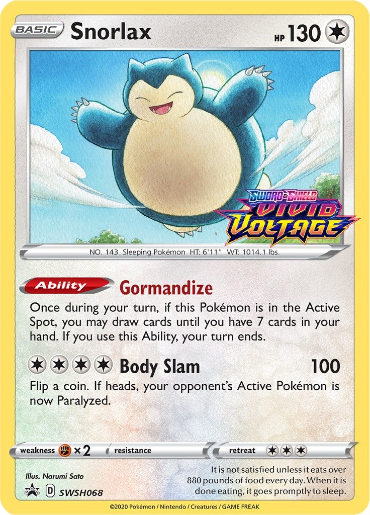 Image for Snorlax - SWSH068 (Prerelease) (SWSH068) [SWSH: Sword & Shield Promo Cards] - Pokemon