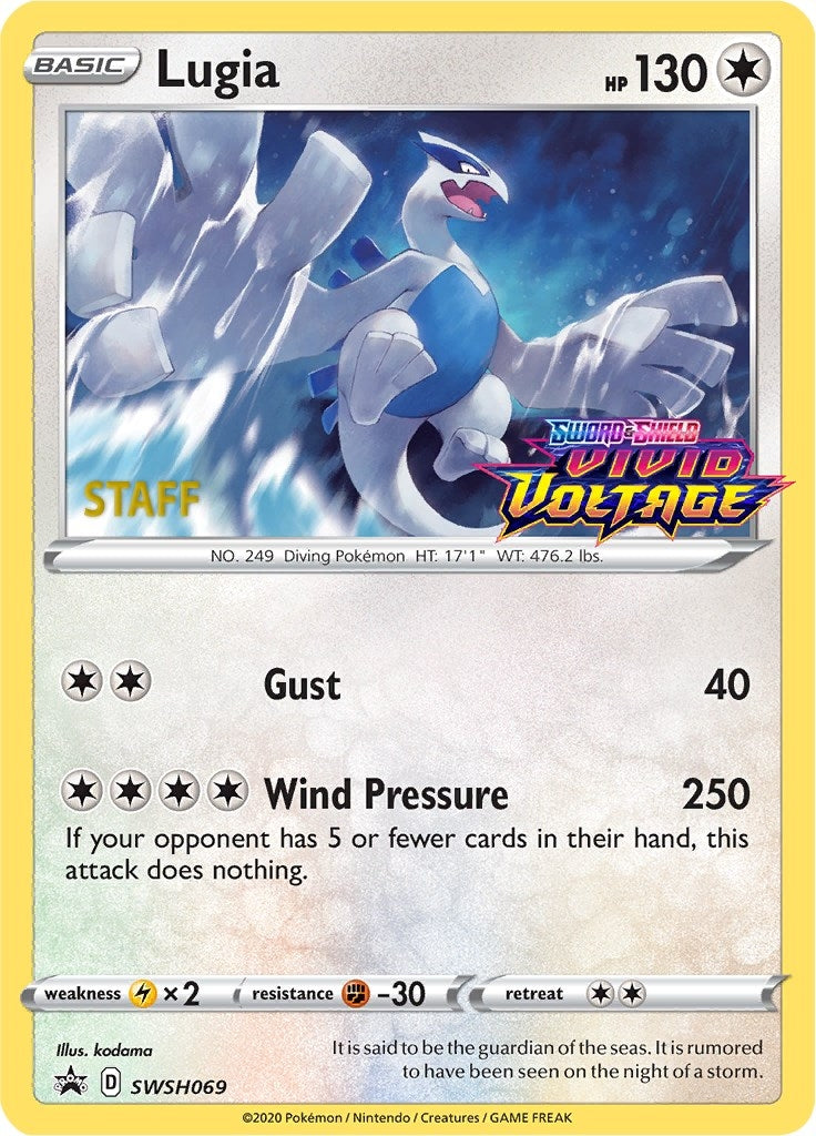 Image for Lugia - SWSH069 (Prerelease) [Staff] (SWSH069) [SWSH: Sword & Shield Promo Cards] - Pokemon