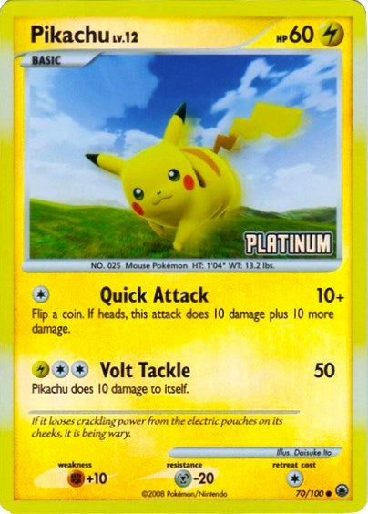 Image for Pikachu - 70/100 [Platinum] (070/100) [Burger King Promos] - Pokemon