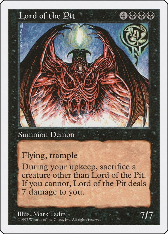 Image for Lord of the Pit [Fifth Edition] - Magic: The Gathering