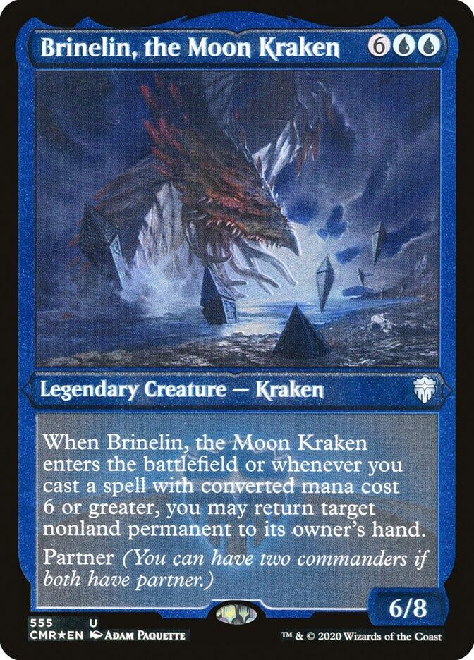 Image for Brinelin, the Moon Kraken (Foil Etched) (555) [Commander Legends] - Magic: The Gathering