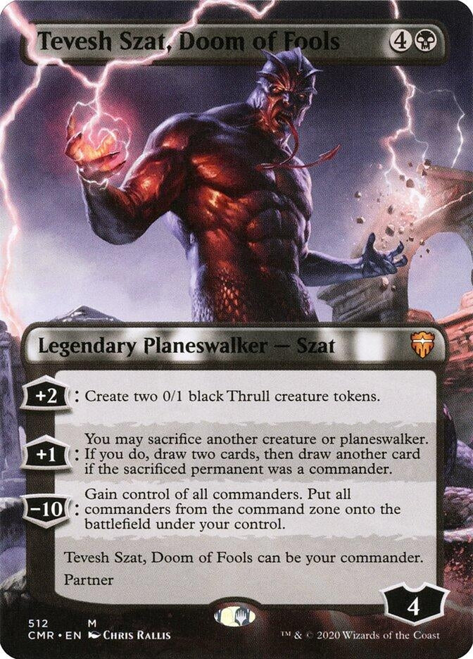 Image for Tevesh Szat, Doom of Fools (Borderless) (512) [Commander Legends] - Magic: The Gathering