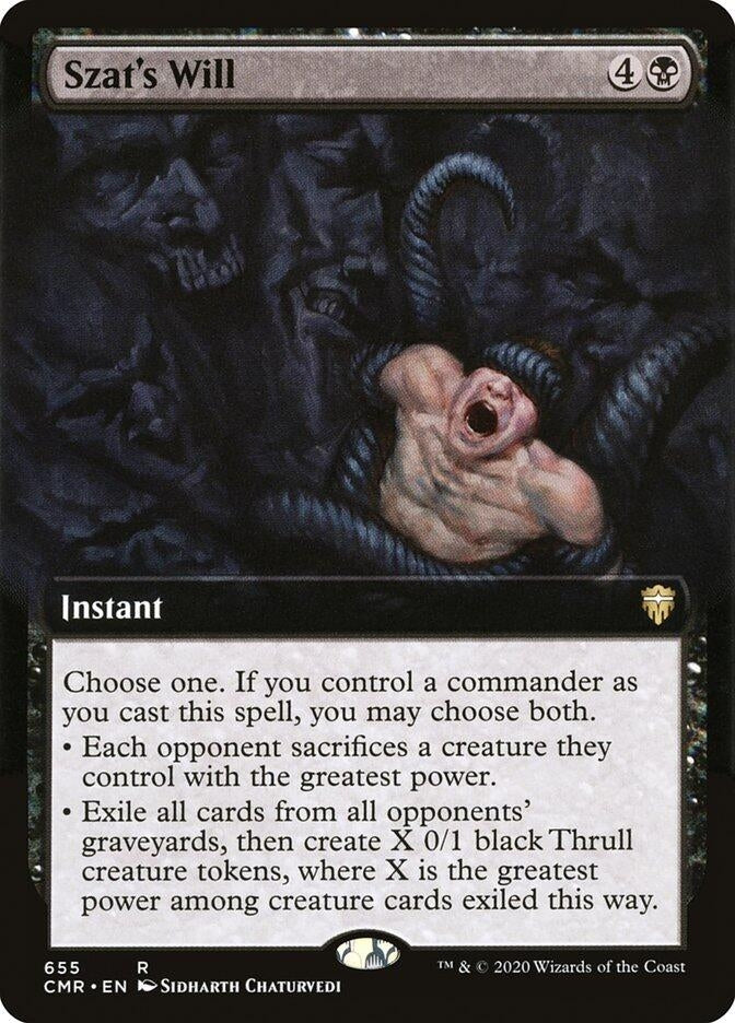 Image for Szat's Will (Extended Art) (655) [Commander Legends] - Magic: The Gathering