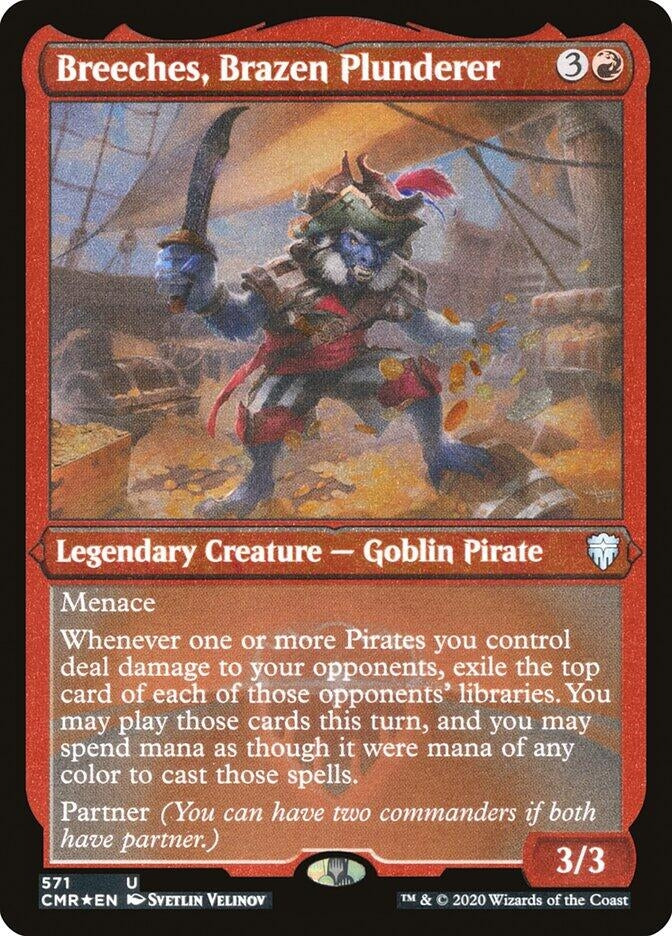 Image for Breeches, Brazen Plunderer (Foil Etched) (571) [Commander Legends] - Magic: The Gathering