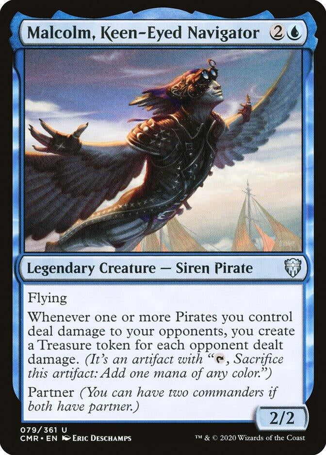 Image for Malcolm, Keen-Eyed Navigator (79) [Commander Legends] - Magic: The Gathering