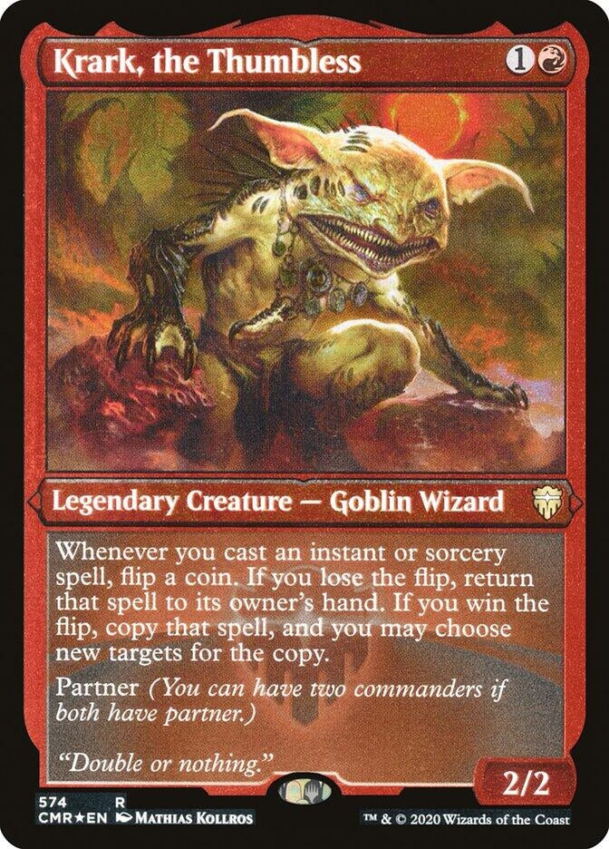 Image for Krark, the Thumbless (Foil Etched) (574) [Commander Legends] - Magic: The Gathering