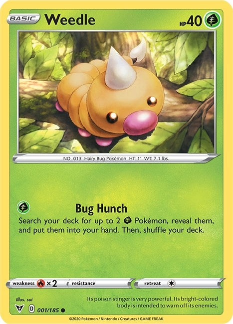 Image for Weedle (001/185) [SWSH04: Vivid Voltage] - Pokemon