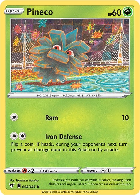 Image for Pineco (008/185) [SWSH04: Vivid Voltage] - Pokemon
