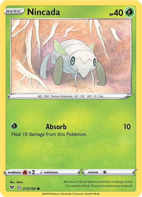 Image for Nincada (013/185) [SWSH04: Vivid Voltage] - Pokemon