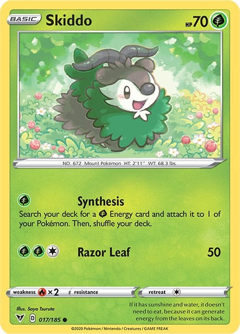 Image for Skiddo (017/185) [SWSH04: Vivid Voltage] - Pokemon