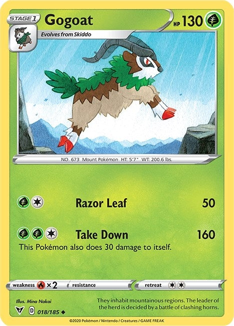 Image for Gogoat (018/185) [SWSH04: Vivid Voltage] - Pokemon