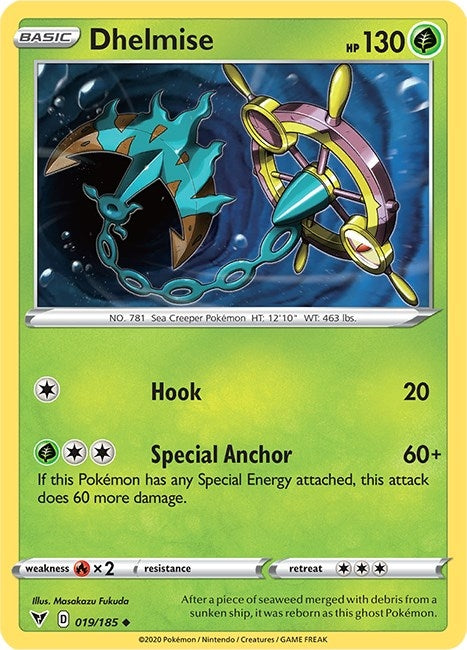 Image for Dhelmise (019/185) [SWSH04: Vivid Voltage] - Pokemon