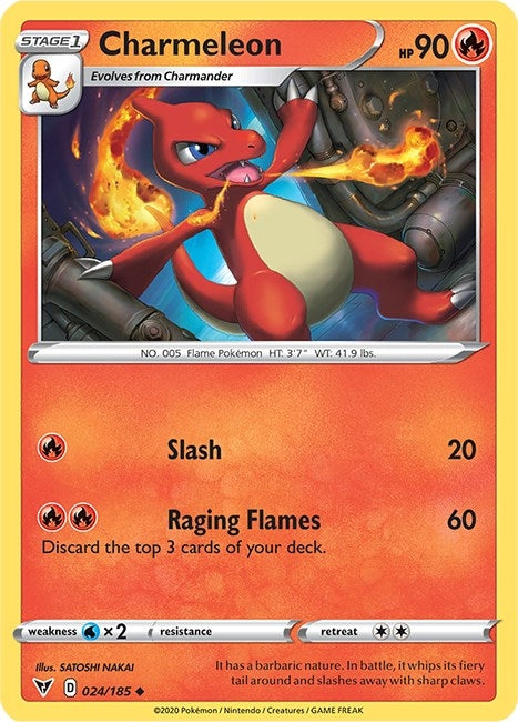 Image for Charmeleon (024/185) [SWSH04: Vivid Voltage] - Pokemon