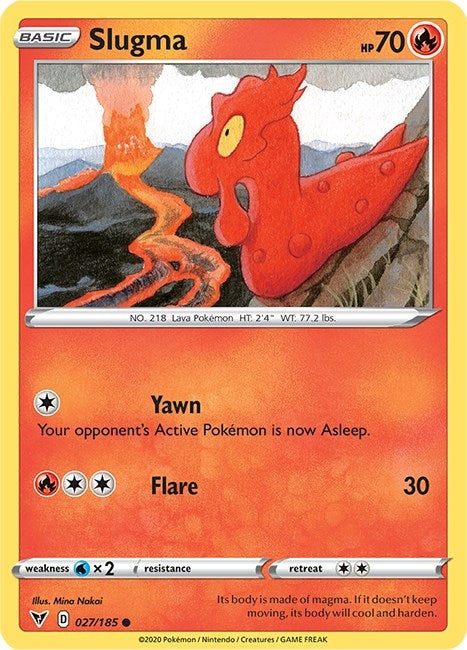 Image for Slugma (027/185) [SWSH04: Vivid Voltage] - Pokemon