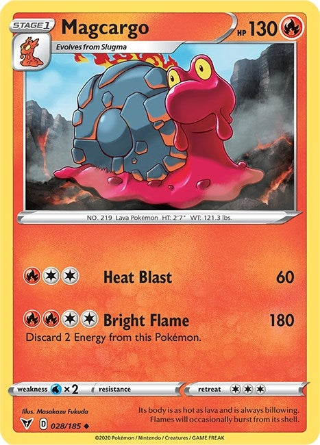 Image for Magcargo (028/185) [SWSH04: Vivid Voltage] - Pokemon