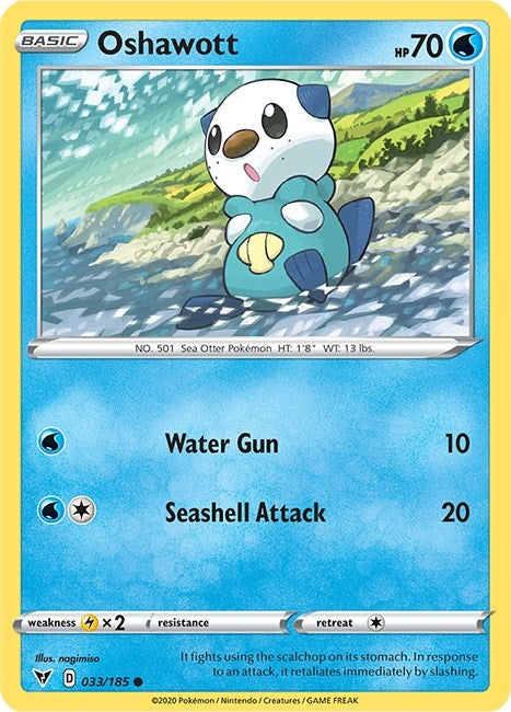 Image for Oshawott (033/185) [SWSH04: Vivid Voltage] - Pokemon