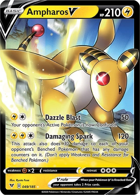 Image for Ampharos V (049/185) [SWSH04: Vivid Voltage] - Pokemon