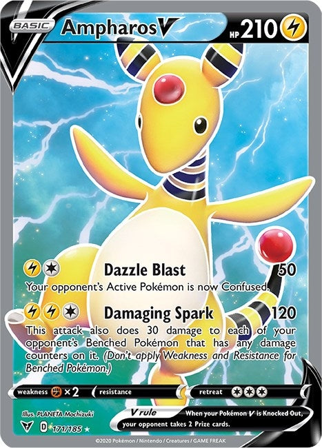 Image for Ampharos V (Full Art) (171/185) [SWSH04: Vivid Voltage] - Pokemon