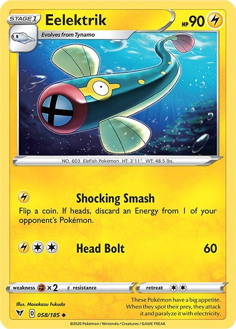 Image for Eelektrik (058/185) [SWSH04: Vivid Voltage] - Pokemon