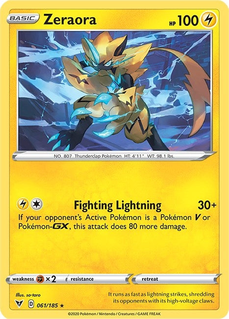 Image for Zeraora (061/185) [SWSH04: Vivid Voltage] - Pokemon