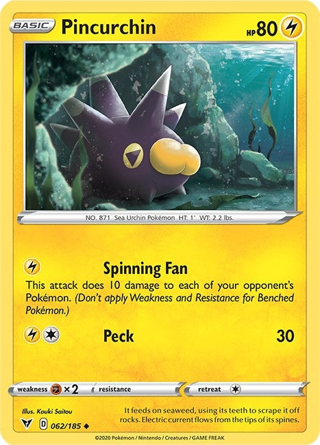 Image for Pincurchin (062/185) [SWSH04: Vivid Voltage] - Pokemon