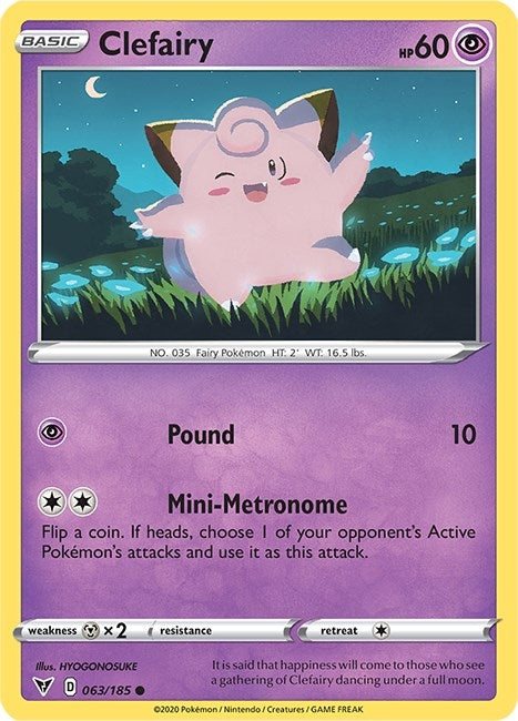 Image for Clefairy (063/185) [SWSH04: Vivid Voltage] - Pokemon