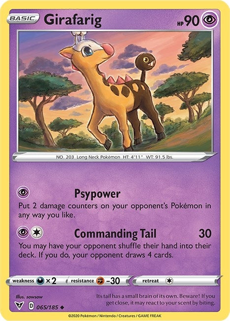 Image for Girafarig (065/185) [SWSH04: Vivid Voltage] - Pokemon