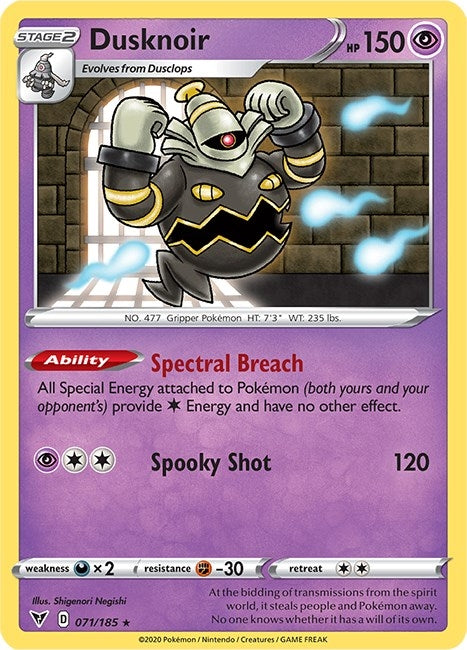 Image for Dusknoir (071/185) [SWSH04: Vivid Voltage] - Pokemon