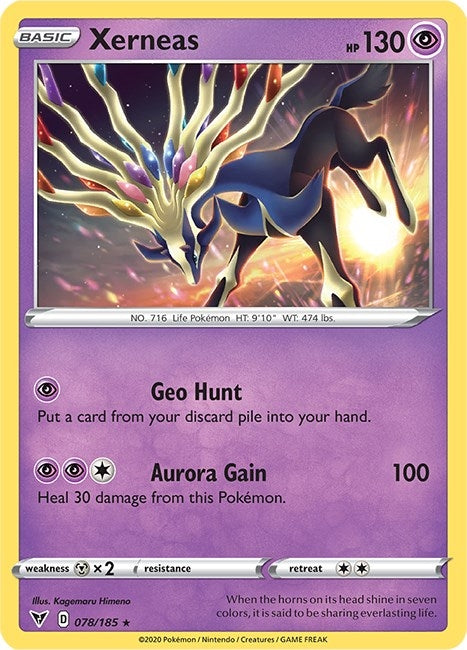 Image for Xerneas (078/185) [SWSH04: Vivid Voltage] - Pokemon