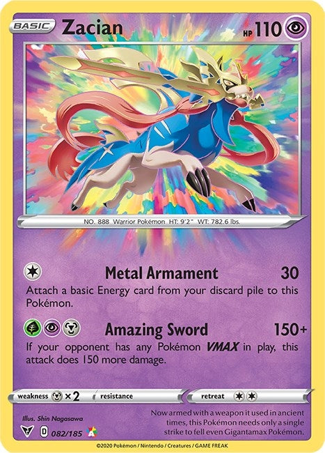 Image for Zacian (082/185) [SWSH04: Vivid Voltage] - Pokemon